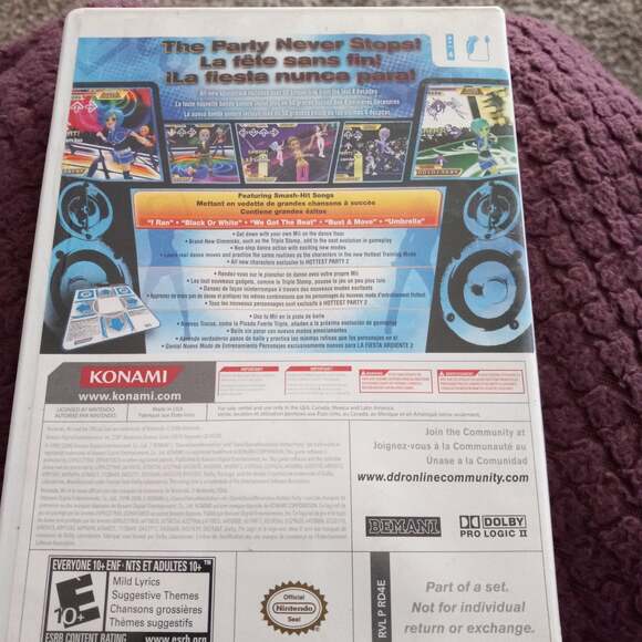 Nintendo Wii Dance Dance Revolution Hottest Party 2 Video Game Fun - Picture 2 of 5